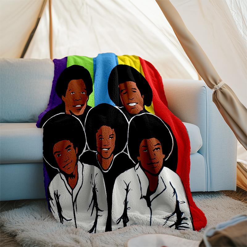 The Jackson printed throw blanket—soft,warm;versatile blanket for all seasons—perfect as &air-conditioning throw,nap blanket