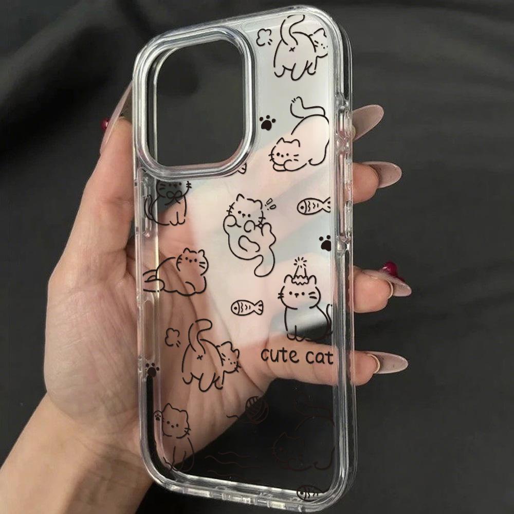 Акриловый чехол для телефона для iPhone 11 13 16 ProMax Чехол iPhone 13 14 15 ProMax 12 13 ProMax Чехол Samsung A55 A05S A54 A06 S22 A15 S23 A12 A22 A52S Мультяшный