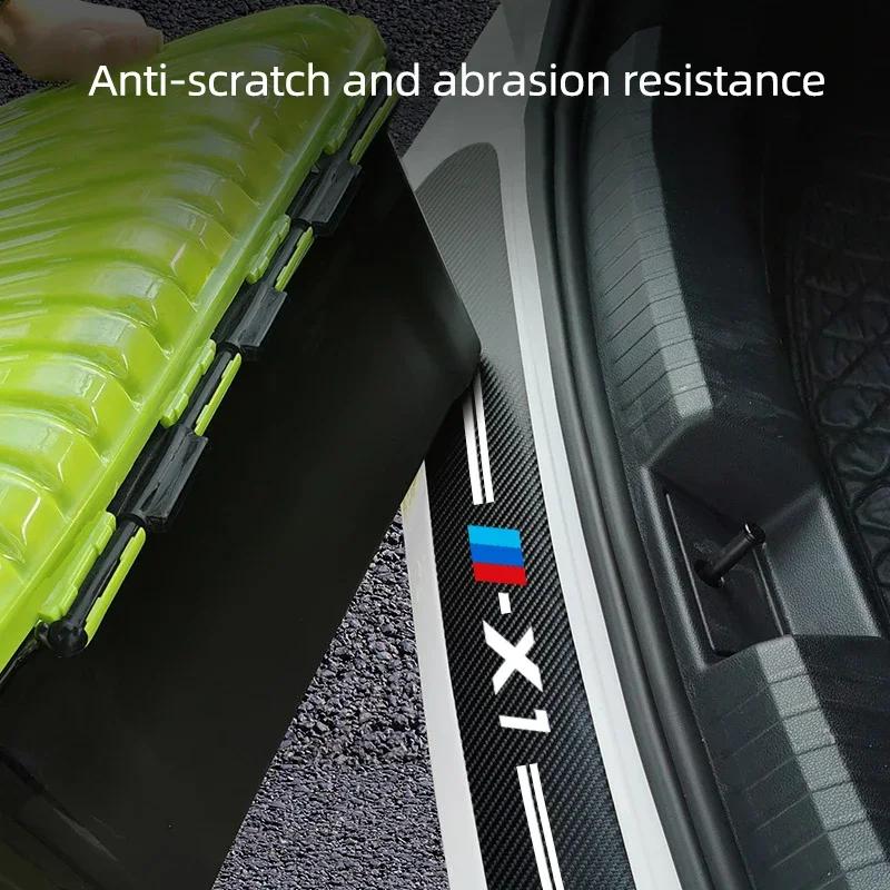 Для BMW X1 X2 X3 X4 X5 X6 X7 1 шт. Защитная наклейка на багажник автомобиля наклейки Наклейка для защиты заднего бампера и багажника автомобиля из углеродного волокна R4W