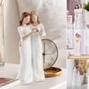 Resin Craft Mother And Daughter Statue Elegant Family Sculpture  Bedroom