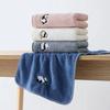 Soft Baby Bath Towel Cartoon Panda Face Towel Newborn Infant Kids Coral Velvet Absorbent Washcloth Children Shower Towel 50x25cm