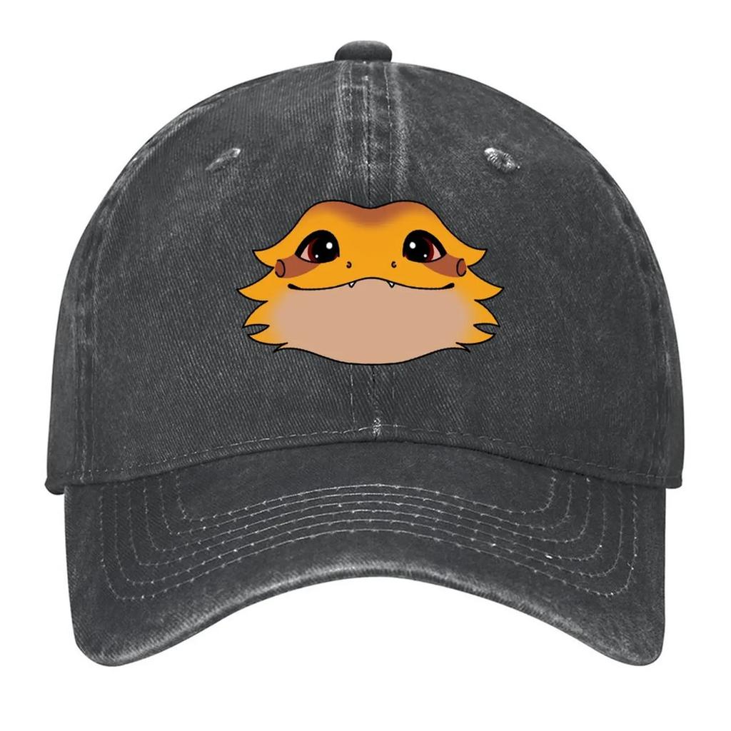 Bearded dragon chibi smile Baseball Cap Trucker Hat Golf Wear Sunhat Luxury Hat For Women Unisexs