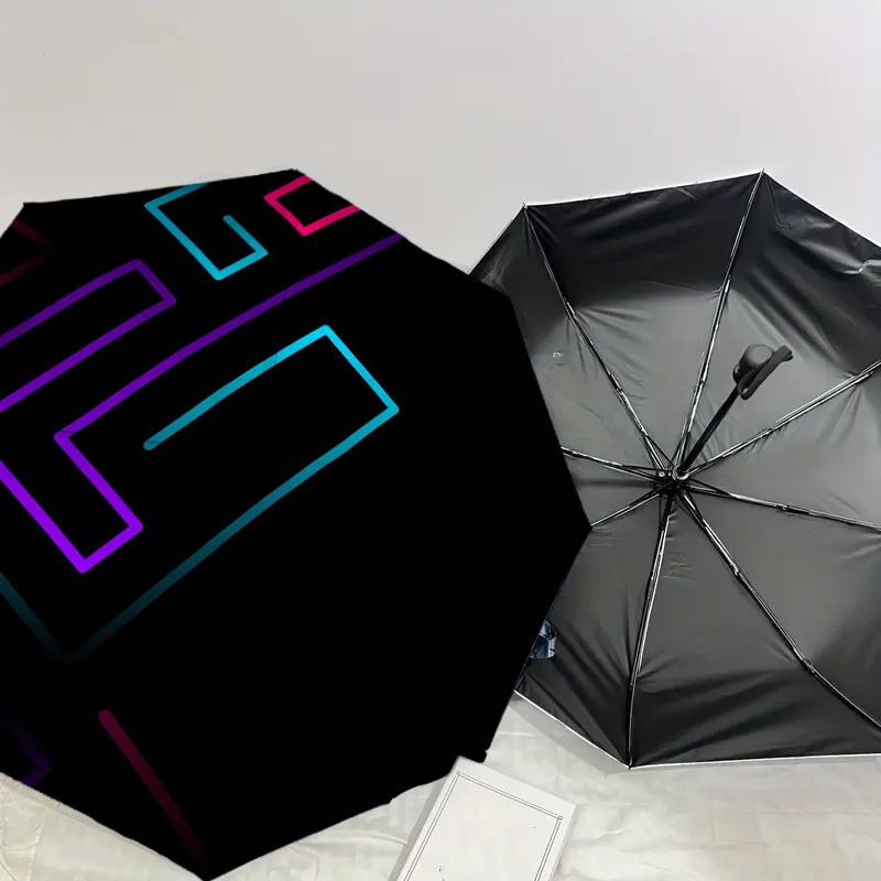 1pc Neon Geometric Pattern Umbrella with Plastic Handle,Suitable for All Seasons Home Travel Outdoor UmbrellaDD394