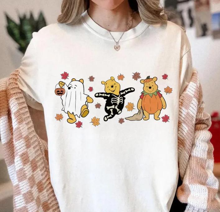 Cute Pooh Ghost Halloween Tshirt Unisex