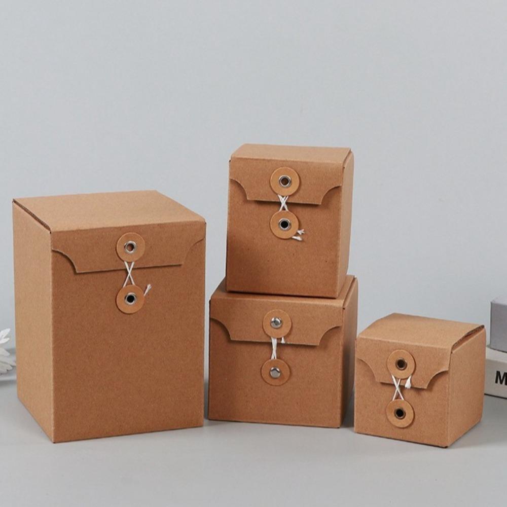 5 шт. Маленькая Большая Размер Бумажная Подарочная Коробка Крафт-Бумага Коробка для Упаковки Косметики Детский Душ