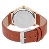Montre - Clasixx - Quartz SL68 - Boîtier 40 mm doré - Bracelet simili cuir 20 mm marron