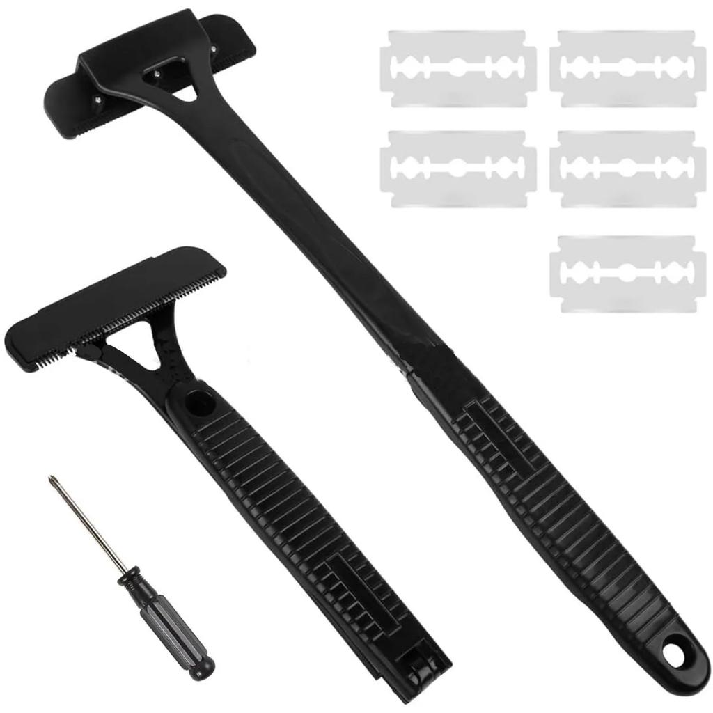 Мужская бритва для спины, машинка для бритья волос, безопасный триммер со складной ручкой, для тела, ног, ручка для удаления волос, инструмент для бритья