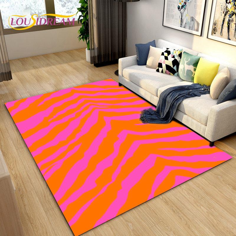 Большой ковер 3D Color Series с зебровым узором, ковер для гостиной, спальни, кухни, придверный коврик для декора, нескользящий коврик для пола