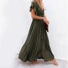 Solid Color Beach Cover-Up Long Dress Sun Shirt Hawaii Beach Vacation