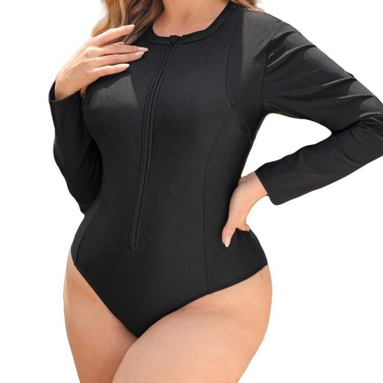 Large Size Swimsuit Women's Three-piece Set Long Sleeves Long Trousers Skirt Middle Eastern Style Conservative Swimsuit Set For Women