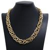Gold Tone Geometric Necklace With Plating Unisex Jewelry Accessory For Gift Giving And Travel