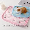Summer Ice Silk Mat for Small Pets: Hamster, Chinchilla, Guinea Pig & Rabbit