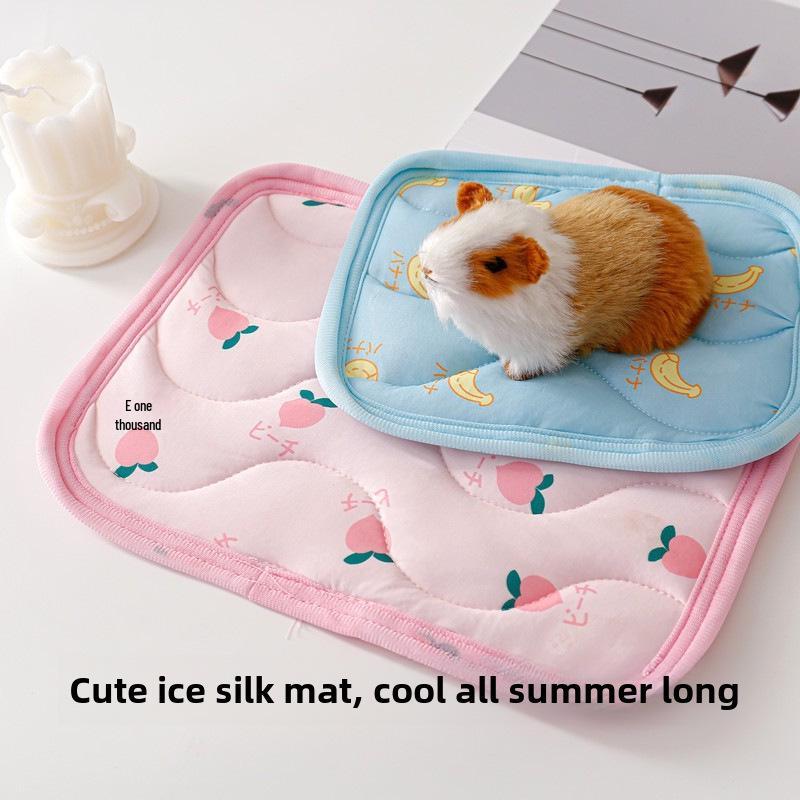 Летний коврик Ice Silk для мелких домашних животных: Хомяк, шиншилла, морская свинка и кролик