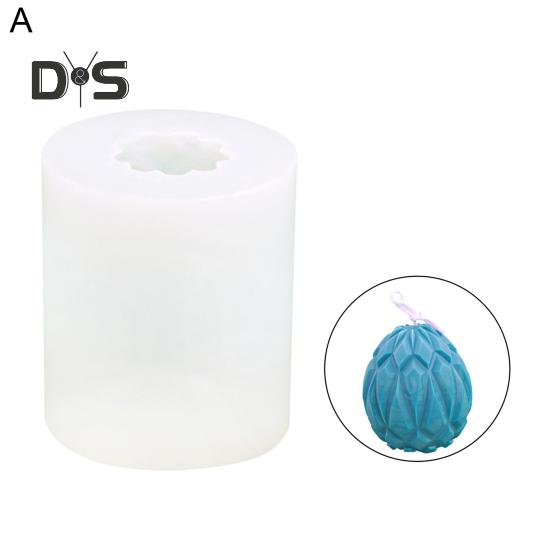 Силиконовая литейная форма с антипригарным покрытием, модная вертикальная волнистая форма, форма для литья свечей в форме яйца