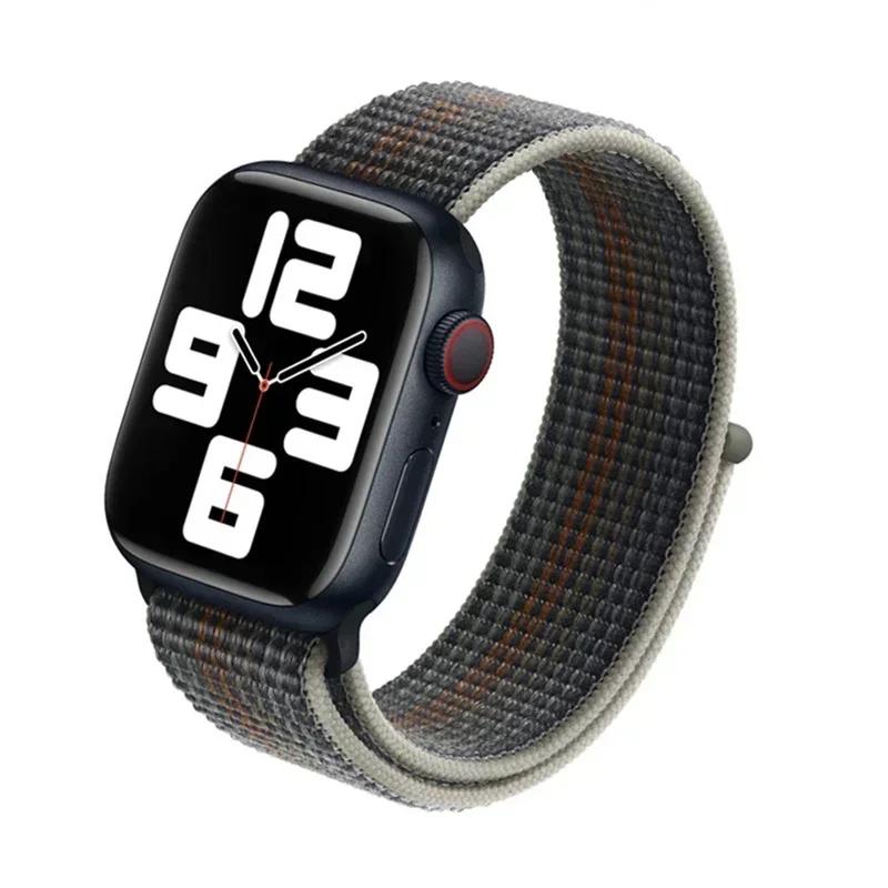 Нейлоновый ремешок-петля для ремешков Apple Watch 46 мм 44 мм 40 мм 45 мм 41 мм 42 мм Спортивный браслет iwatch Ultra 2 49 мм Серии 10 9 8 se 7 6 5 4 Ремешок