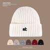 Autumn and Winter Knitted Woolen Hat for Women Thickened Warm Ear Protection Cold Hat Korean Atmosphere Casual Letter Pullover Hat