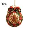 Festive Tree Pendants with Hanging Strings 2D Flat Acrylic Christmas Ornaments, Decorative Holiday Decorations Ornaments for Decoration Lanyard Party