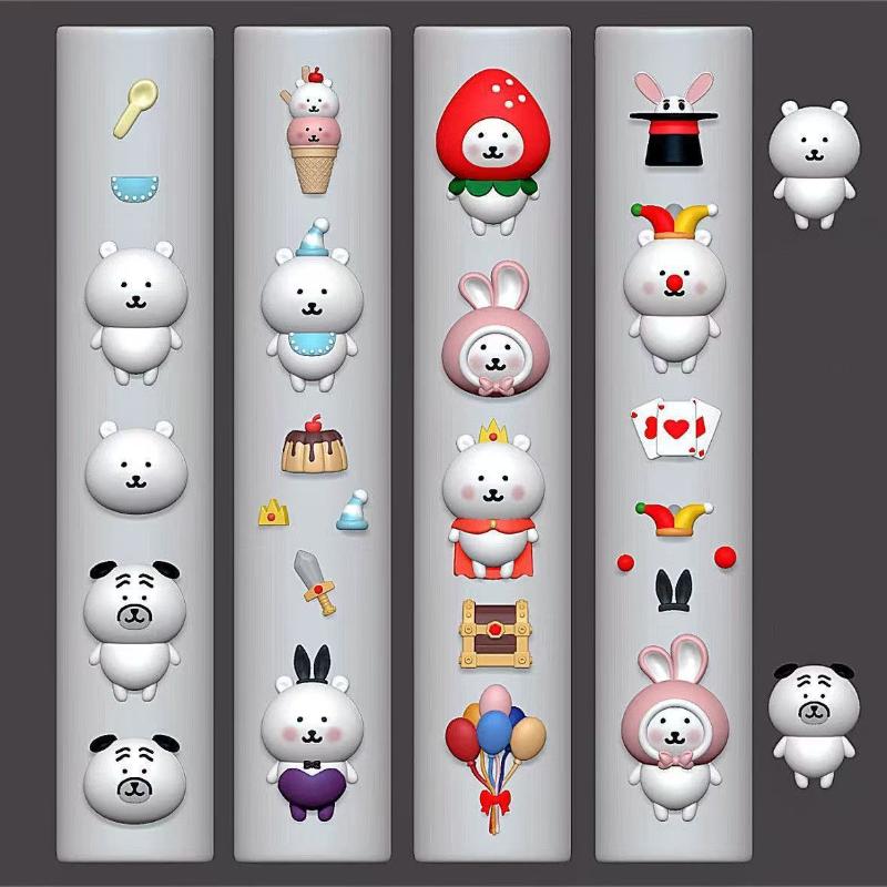 Мультяшный Милый Медведь 3D Силиконовая Форма для Ногтей Сделай Сам Украшение для Ногтей Кавайи Мульти-стайлинг Шаблон для Ногтей Инструменты для Дизайна Маникюра