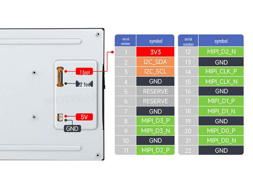 10.1-Inch DSI LCD Display for ESP32-P4, Luckfox-RK3576, RK3506, Raspberry Pi