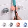 1 Pcs Adhesive Multi-Purpose Hooks Wall Mounted Mop Organizer Holder RackBrush Broom Hanger Hook Kitchen Bathroom Strong Hooks