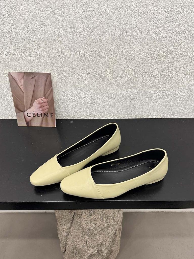 Мода Модные женские туфли-лоферы 2024 Новые поступления Однотонные черные коричневые зеленые бежевые туфли на низком каблуке без застежки женские 35-39