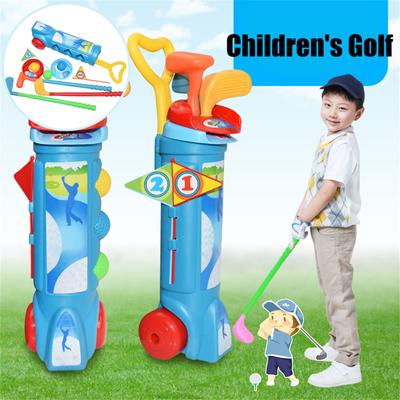 Golf Pro Set Игрушка для детей Ясельного возраста Гольф-клубы Флаги Тренировочные мячи Спортивные мячи в помещении