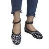 Brown Leopard Velvet Ballet Flats Women Mary Jane Flats Shoes Leopard Print Round Toe Flat Shoes for Women Size 36-43