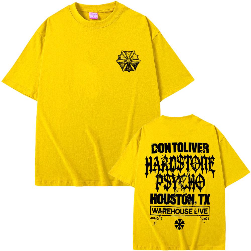 Рэпер Дон Толивер Hardstone Psycho Графическая футболка Мужская Хип-хоп Оверсайз Готическая футболка Мужская Винтажная Панк-рок Футболка