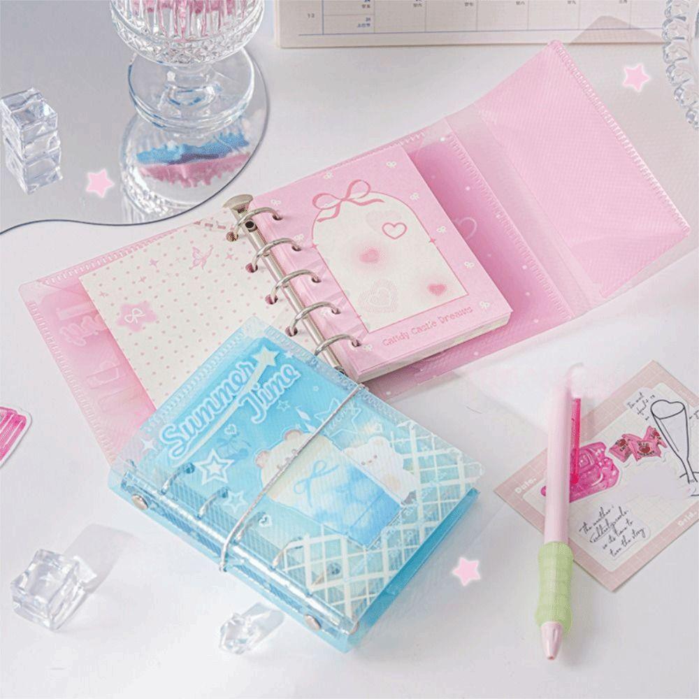 Exquisite Binder Ring Notebook Frosty Series Diary Book Creative PVC Notebook Journal Writing