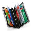 Multifunctional Anti-Theft Stainless Steel Card Holder: Portable Multi-Slot Wallet for Men.