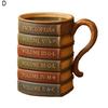 Кружка из книжной серии, эргономичная ручка, легкий дизайн, штабелируемая книжная кружка, домашняя офисная посуда для напитков