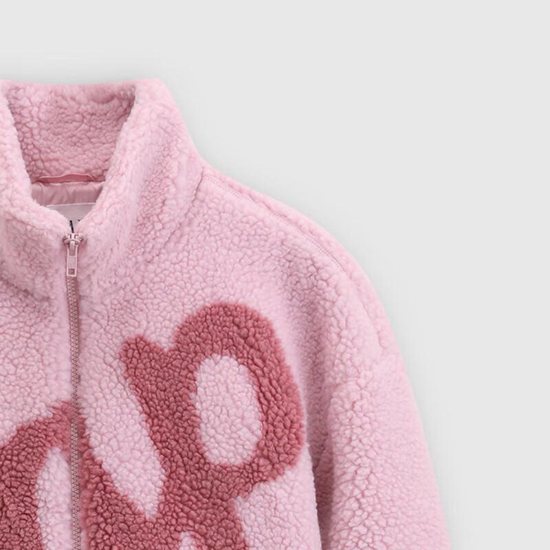 GAP Унисекс Толстовка с логотипом в стиле колор-блок из искусственной овчины со стойкой