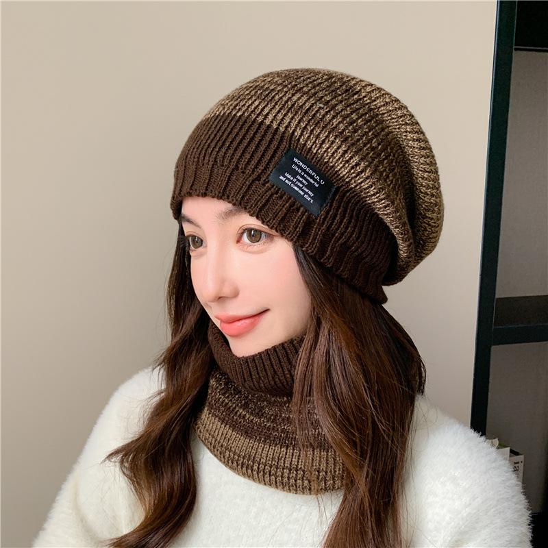 Новые теплые зимние шапки унисекс с плюшевой меховой подкладкой, стильная разноцветная шапка-бини для женщин, модный открытый лыжный теплый костюм с напуском