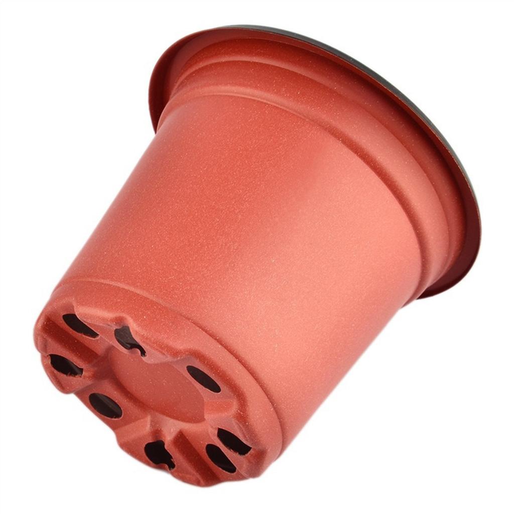 Two-Tone Plastic Flower Pot Red Black Seedling Pots With Multiple Sizes