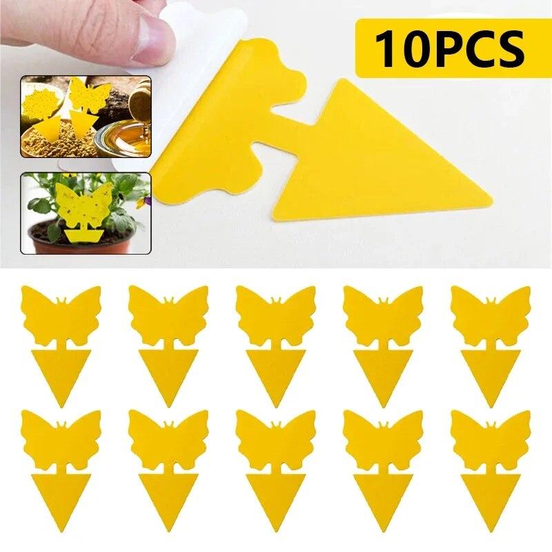 10 шт., сильные липкие ловушки для насекомых, уличные ловушки для насекомых, двусторонняя липкая доска, ловушка для борьбы с вредителями для сада