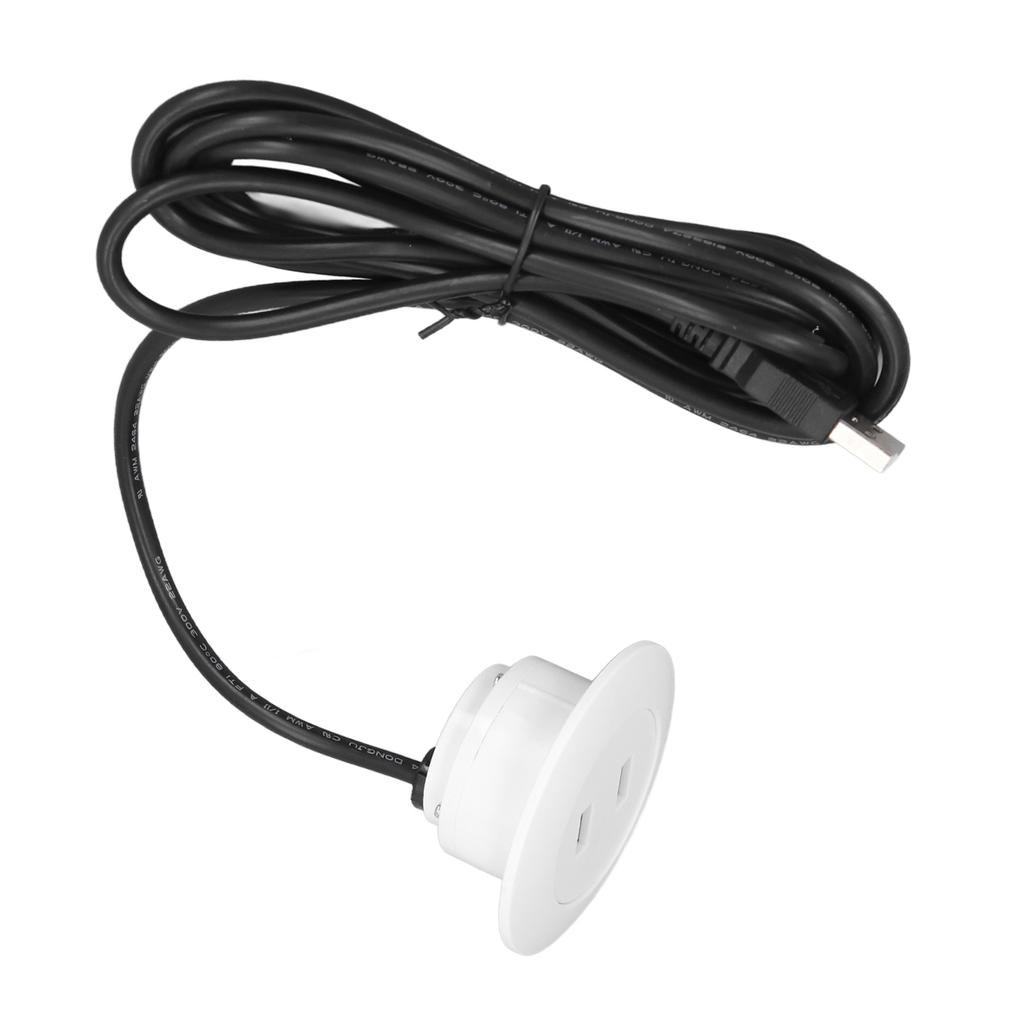 Диванная USB-розетка для зарядки, установка заподлицо, розетка с двумя портами USB для зарядки для домашнего использования, белая