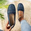 Foreign Trade Explosion Loafers Summer New European and American Large-size Flat-bottomed Fly-woven Single Shoes Women's One-pedal Doudou Shoes
