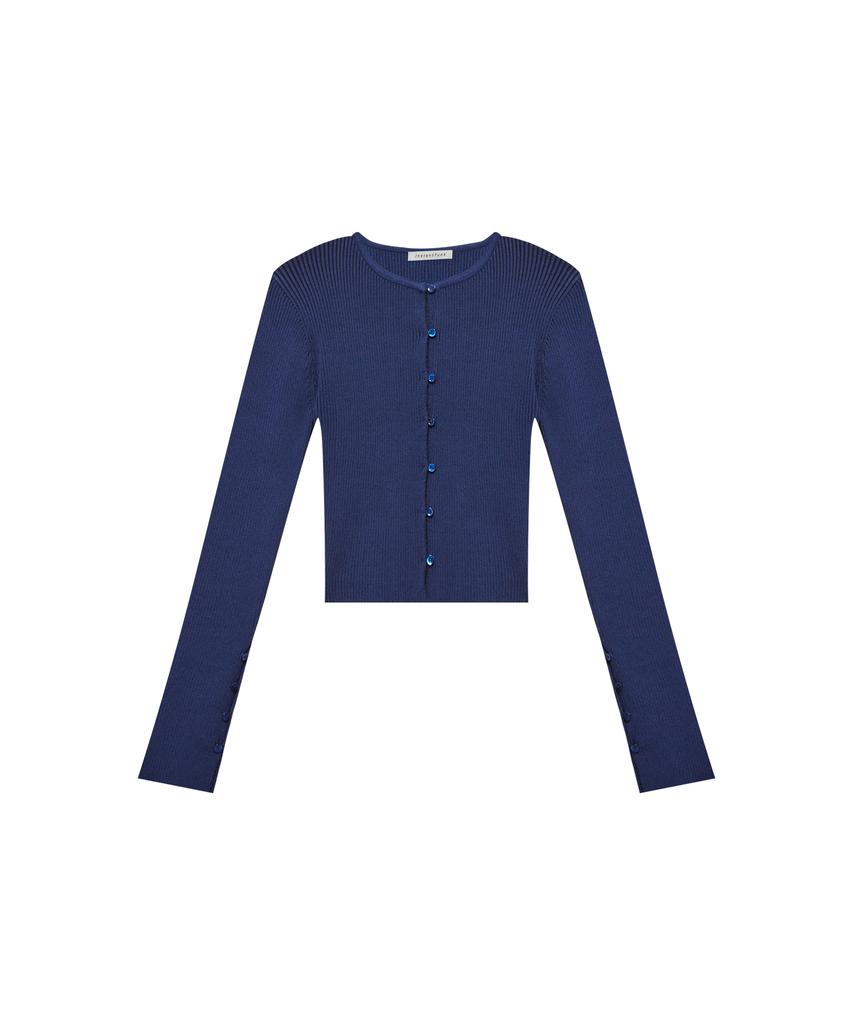 INSTANTFUNK Two-Tone Ribbed Button Cardigan