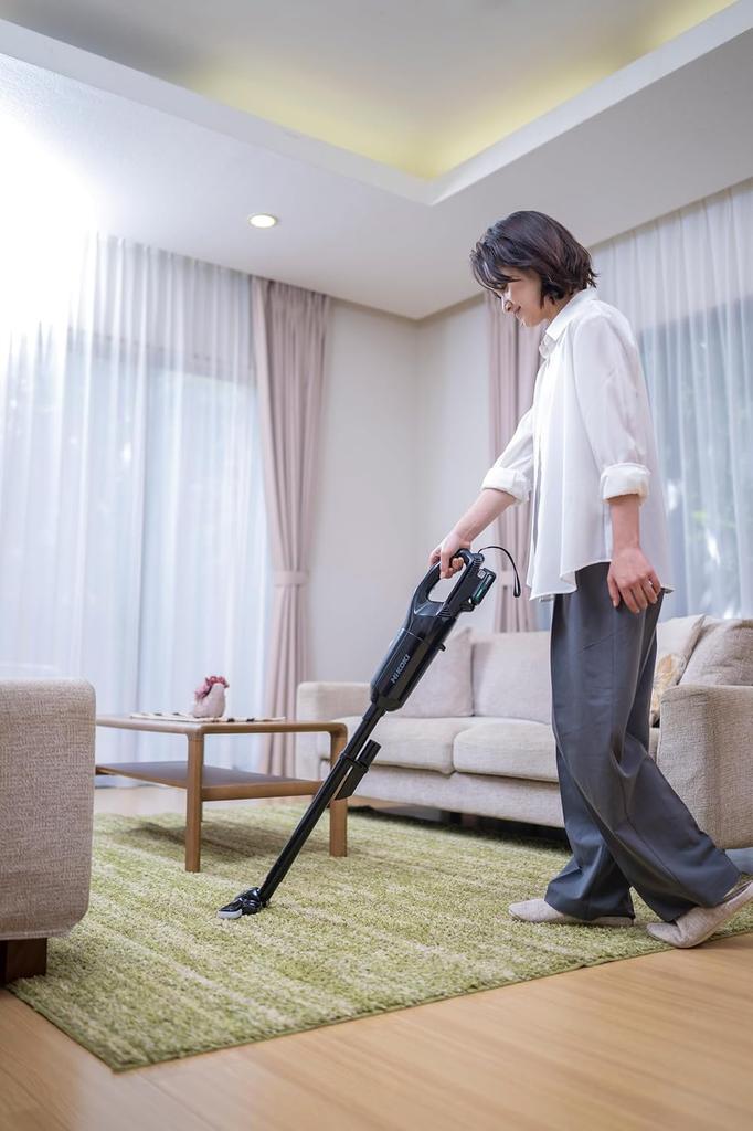 HiKOKI Cordless Vacuum Cleaner R12DC Repair Charger Handy Stick No Paper Bags 10.8V Capsule-Type Black, First-Time Warranty, 2.0Ah Battery, Included,