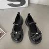 Французская ретро мода универсальные туфли Мэри Джейн из кожи для женщин осенние туфли с юбкой-лоферы