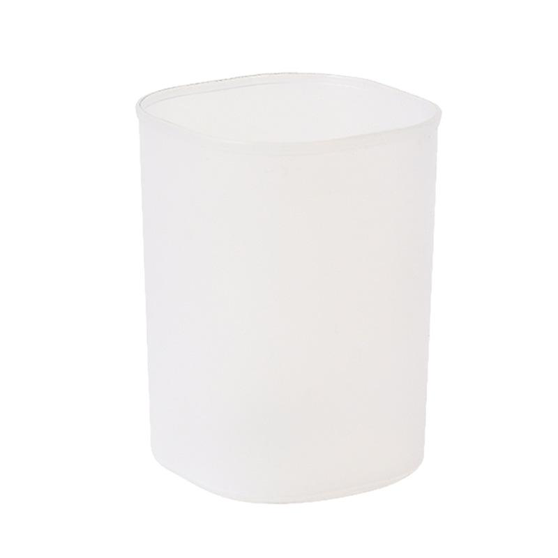 Transparent Frosted Desktop Pen Holder - Multi-functional Storage for Stationery and Student Supplies