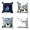 Polyester Pillowcase Automobile Decoration Home Printed Deer Pillowcase Waist Cushion Cover Car Cushion Head Cushion Cover