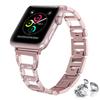 D металлический ремешок для Apple Watch Band 7, 44 мм, 40 мм, 38, 42 мм, роскошный браслет с бриллиантами, стальная петля для iWatch серии 3, 4, 5, 6 se, 49 мм, 45 мм, 41 мм