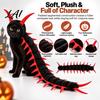 Funny Animal Cosplay Suits Centipede-Look Cat Outfit Stuffed Pet Costume Halloween Plush Segmented Body with Holiday Accessories Adjustable Straps