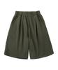 URBANAGE Bermuda Pigment One-Pleat Sweat Shorts Khaki