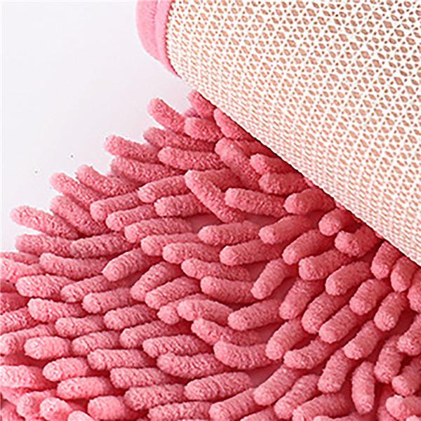 Полукруглый нескользящий напольный коврик для ванной комнаты, пушистый меховой ковер, впитывающий коврик для ванной комнаты, противоскользящий коврик, кухонный коврик, коврик для пола