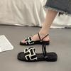 2025 Spring and Summer New Fairy Style Flat Sandals with Skirt Temperament New Versatile Sandals