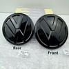 2026 Hot 2pcs 6C0 853 600 For VW Polo 2014-2018 Car Logo Emblem Hood Front And Rear Tail Mark Rear Badge Modification Accessories
