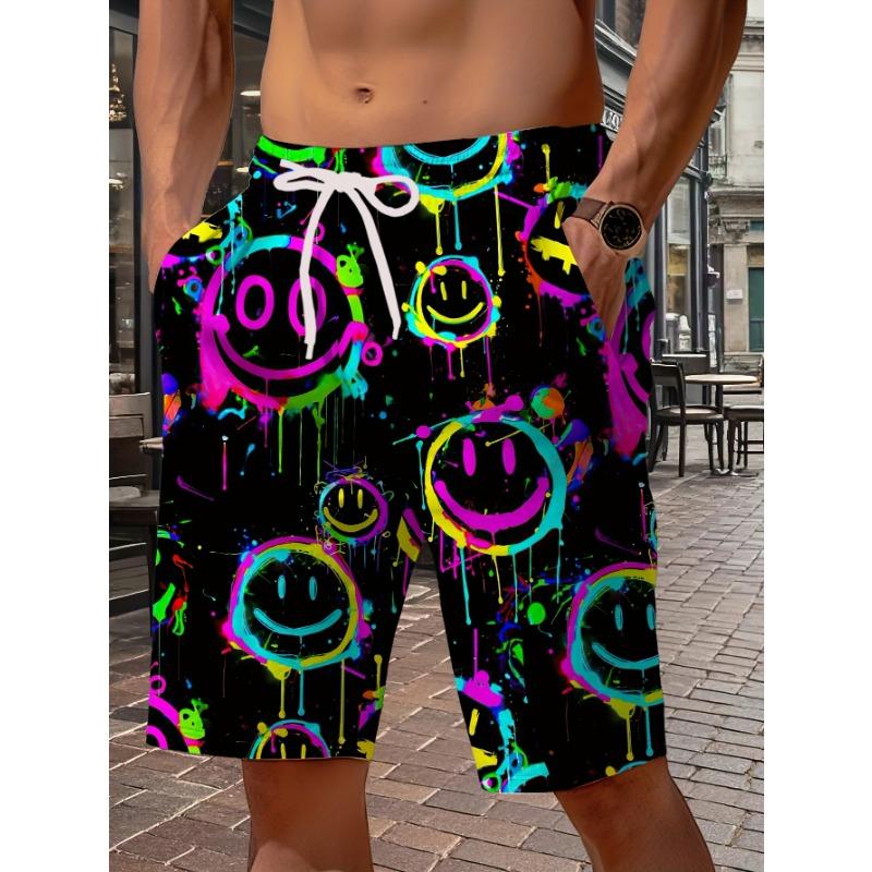 Fashionable summer men's 3D personalized printed pattern casual, comfortable and cool beach shorts