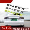Heenvn новая наклейка с логотипом багажника Space X для M-odel Y 3 SX 2021, аксессуары M-odel Y Car M-odel3, три алюминиевых сплава